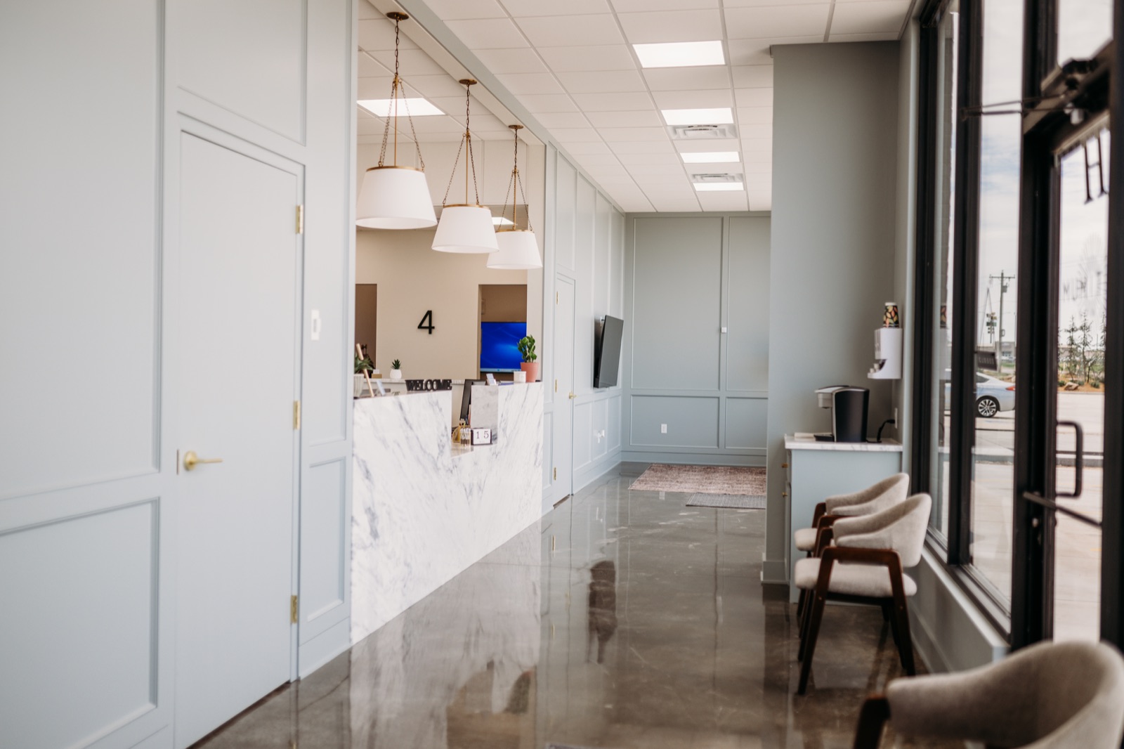 Reception area at Optimum Dental of Newcastle